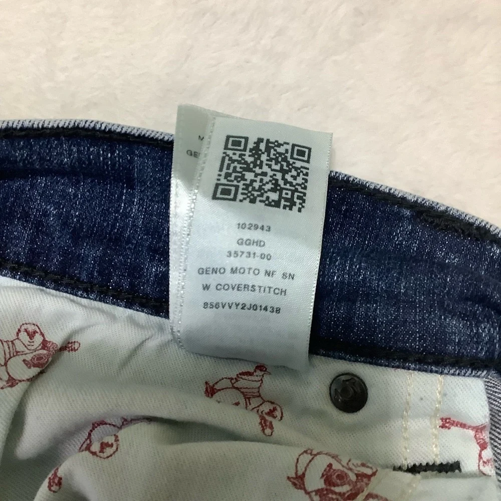 True Religion Men’s Geno Moto Relaxed Slim Coverstitch Size 40